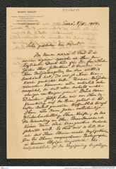 Nachlass Franz Steindachner, Brief von J. Huber an Franz Steindachner (08.02.1904), Inv.Nr. 168.09, Seite 1